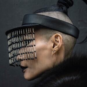 Rare HOM House of Malakai Beaded Visor with Box